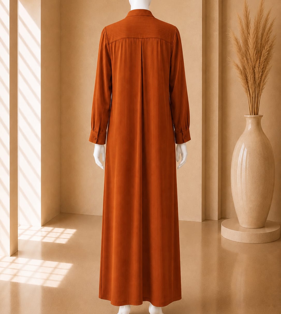 Amber Essence Buttoned Abaya Maxi