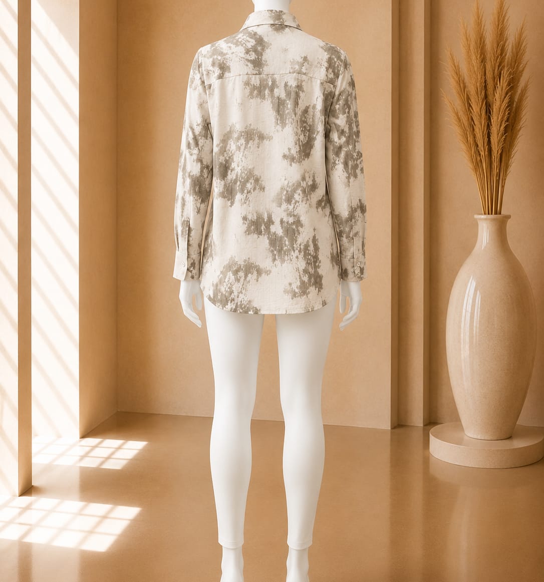 Ivory Abstract Print Shirt