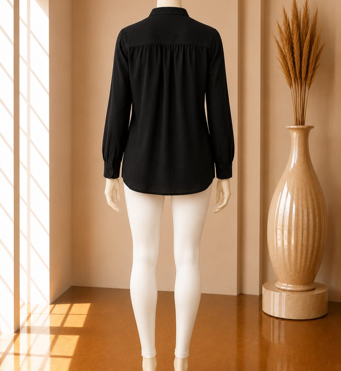Noir Harmony Shirt Dress