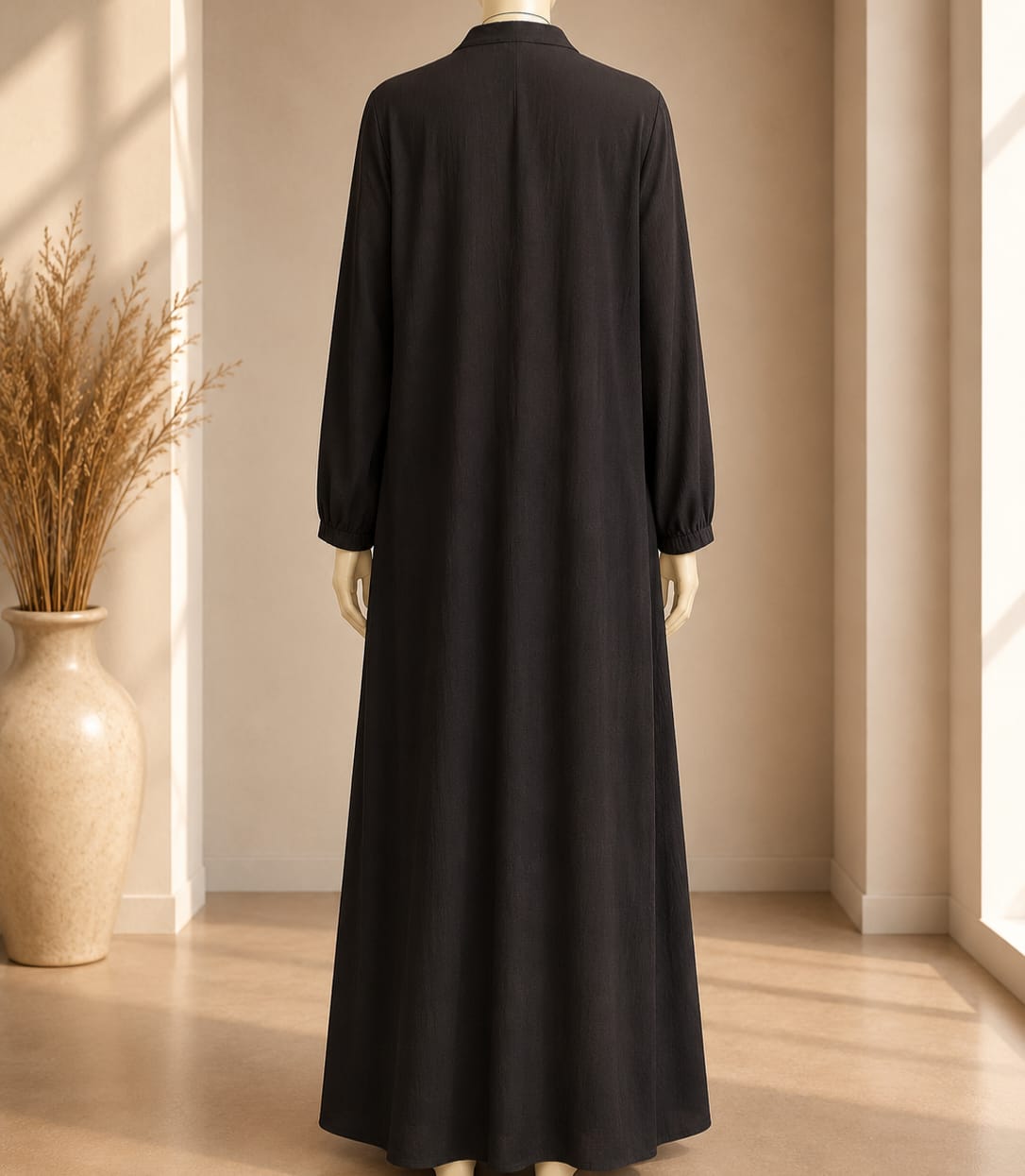 Black Buttoned Maxi Dress