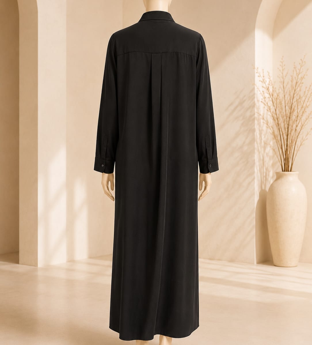 Onyx Mandarin Abaya Maxi