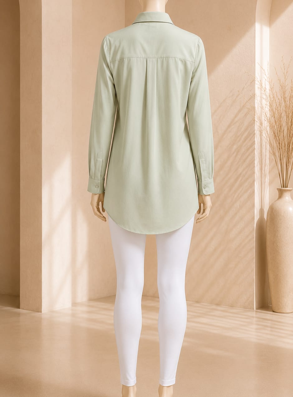 Celeste Classic Shirt – Sage Green