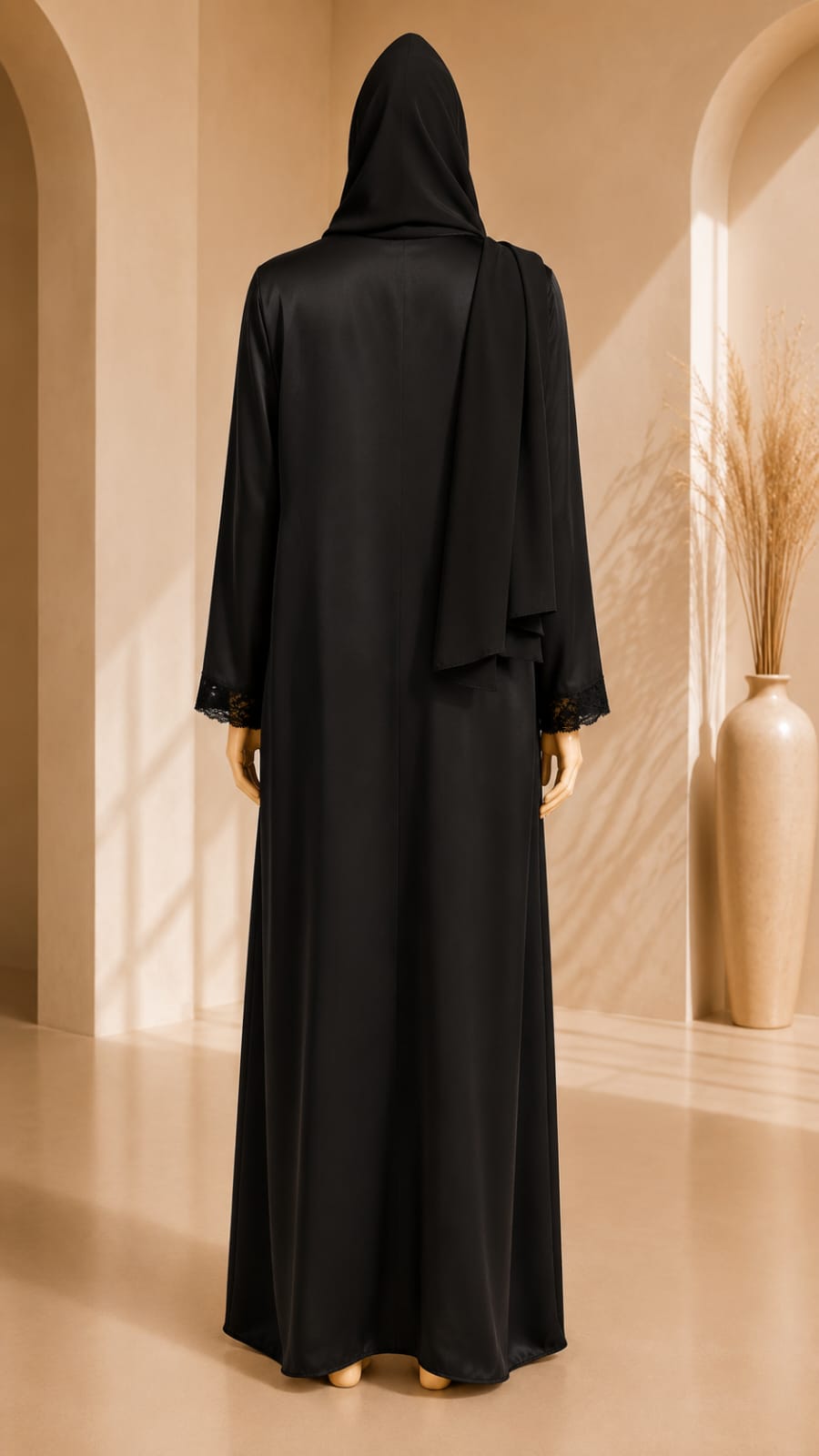 Midnight Grace Open Abaya