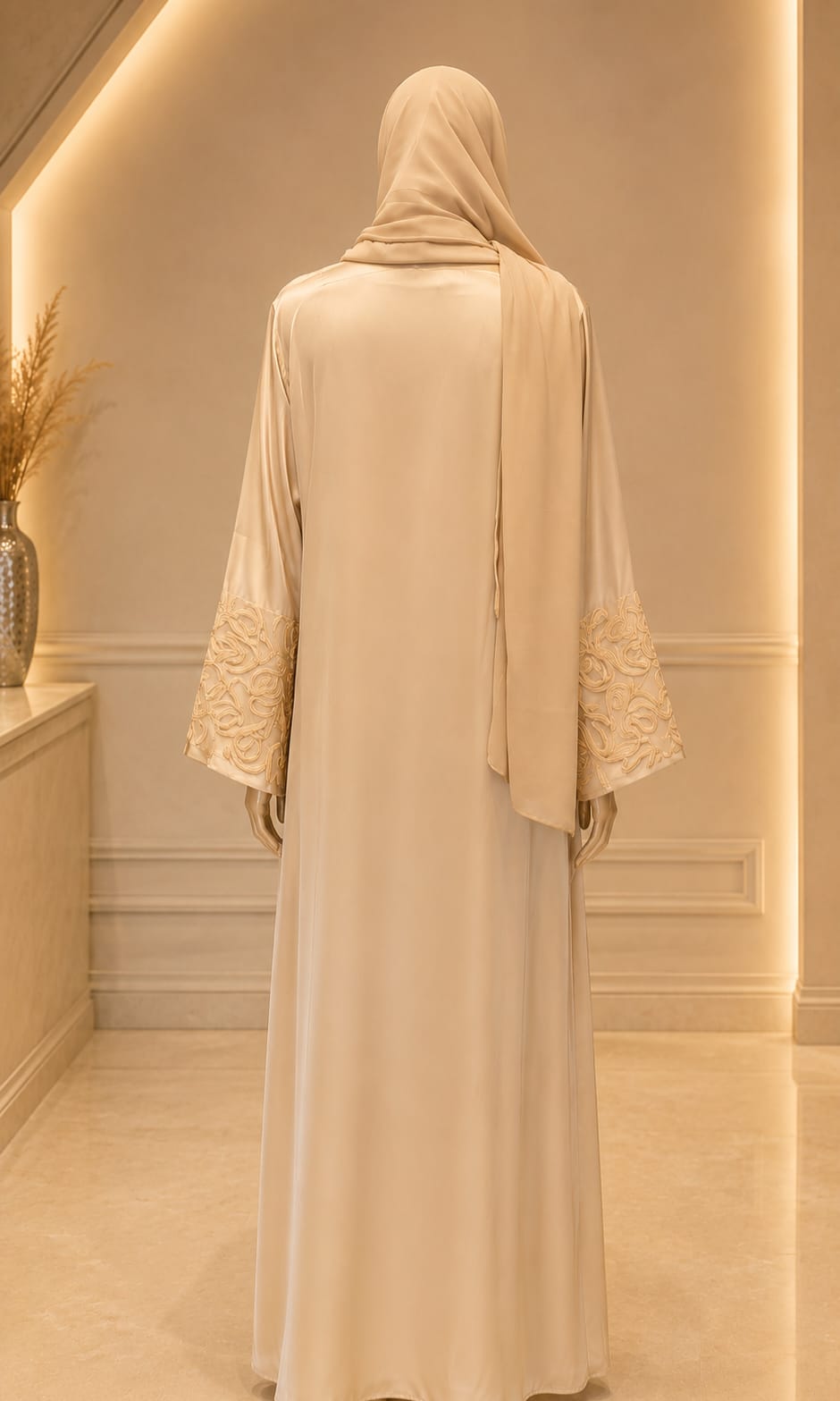 Aurelia Bloom Abaya in Ivory