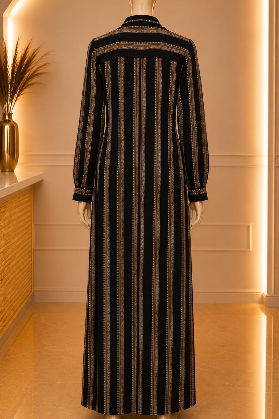 Noire Pinstripe Maxi – Black Bronze
