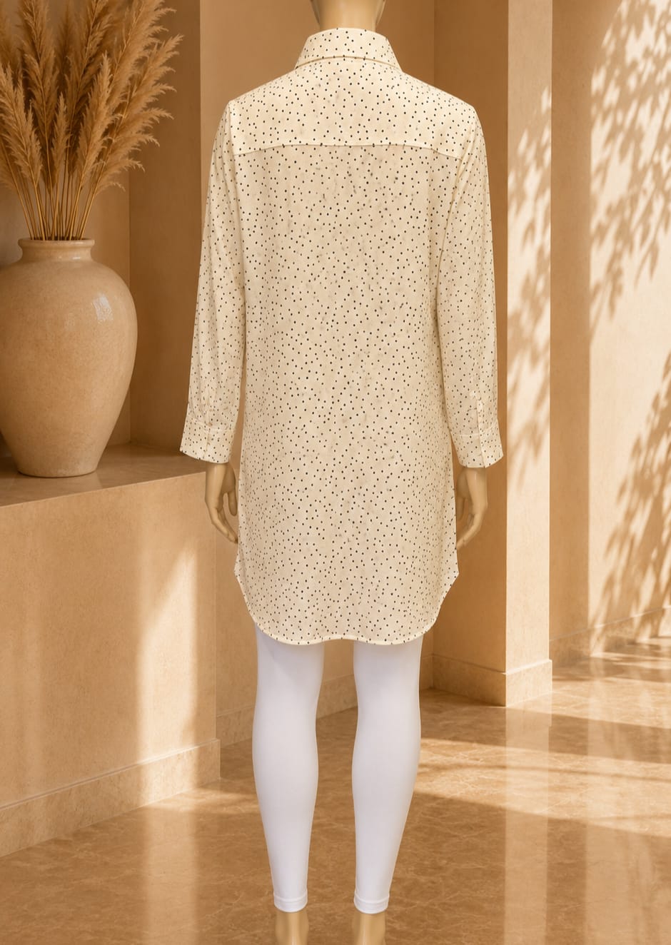 Étoile Dot Shirt Tunic – Ivory