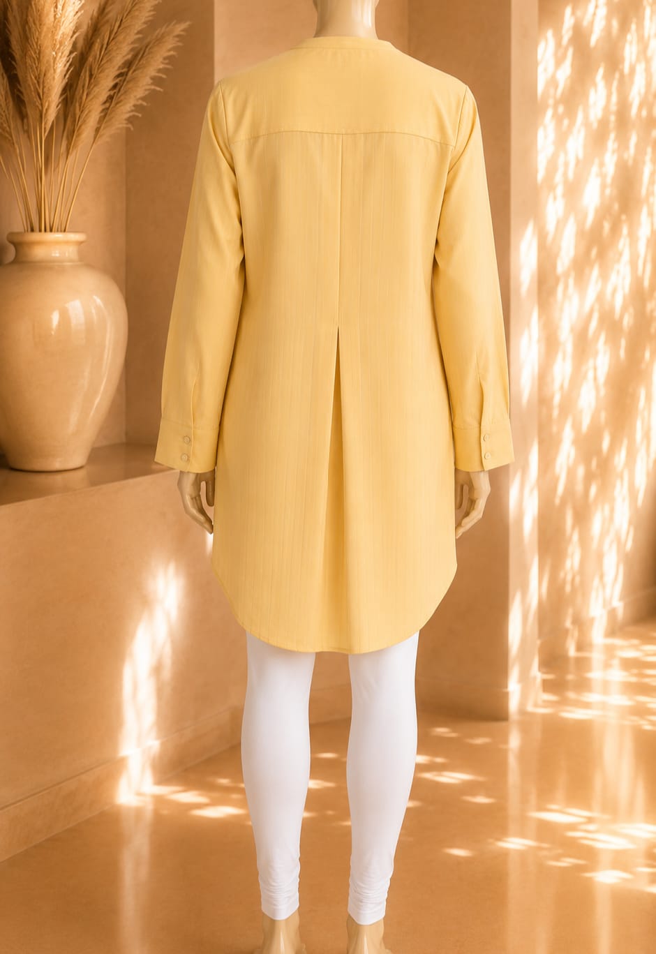 Luna Textured Tunic – Butter Yellow