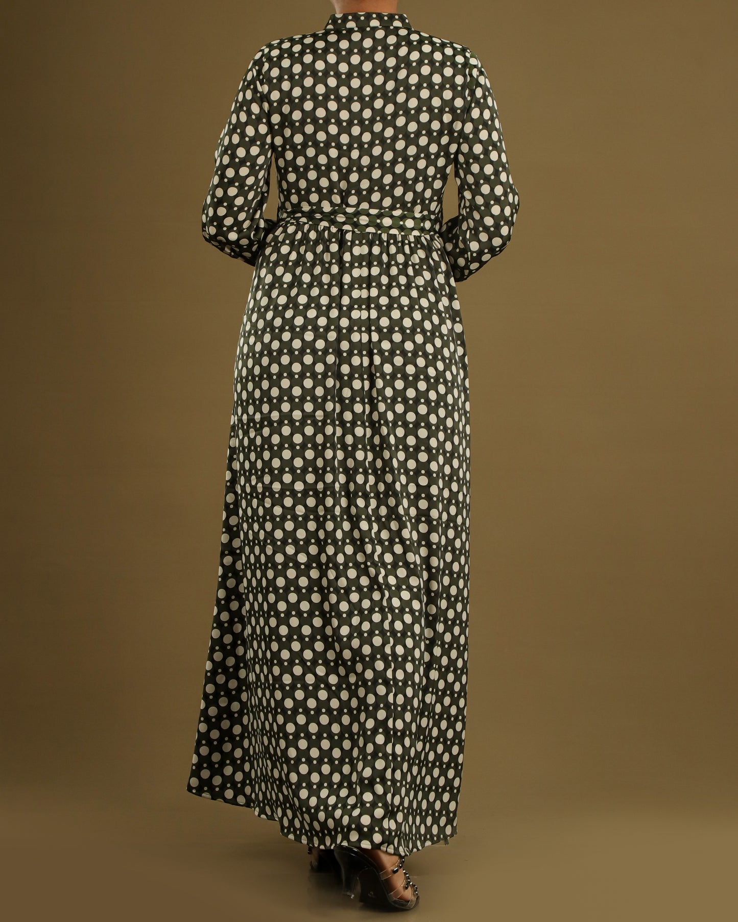 Polka Dot Maxi Dress _Green