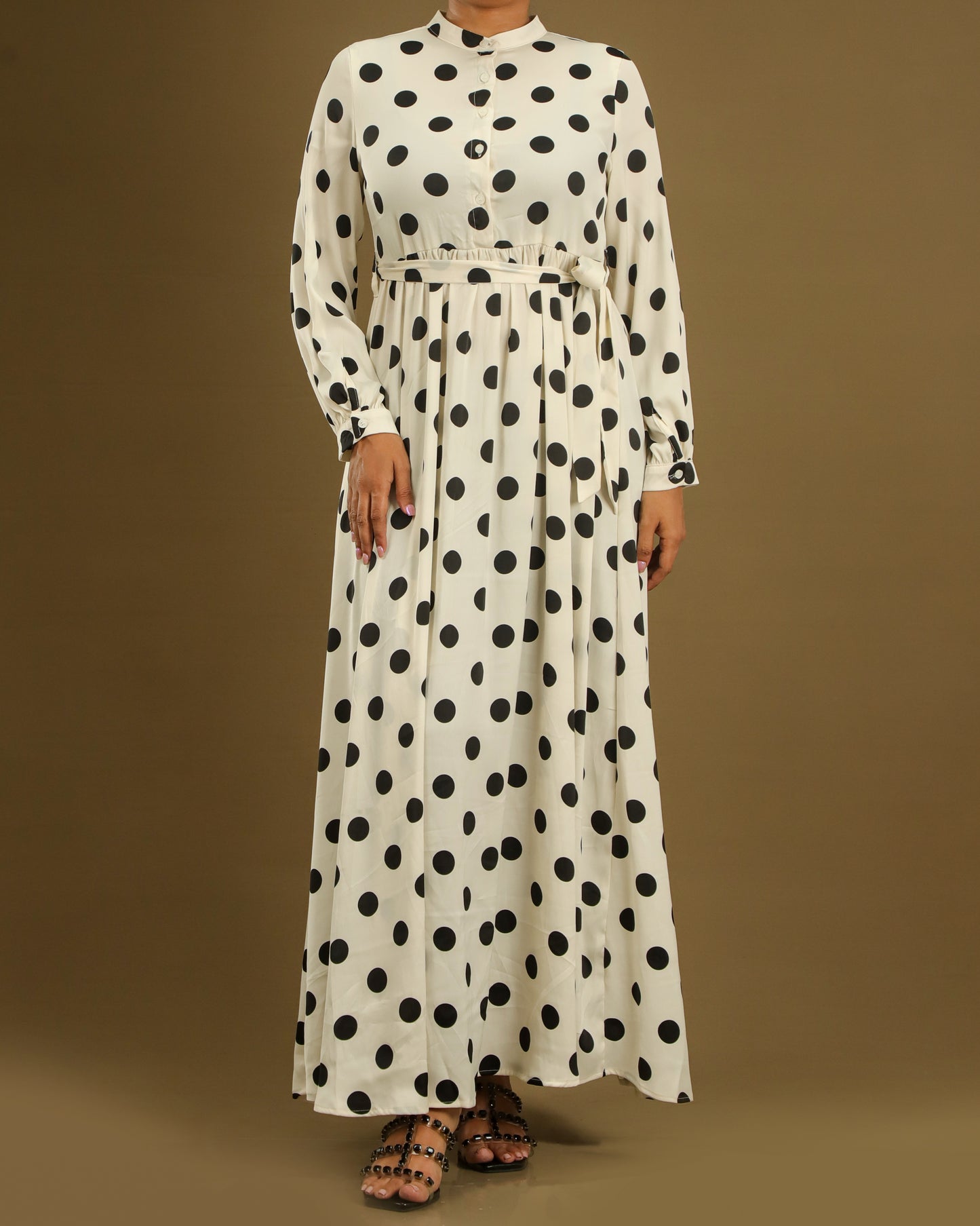 Jorry Dotted Long Maxi _White