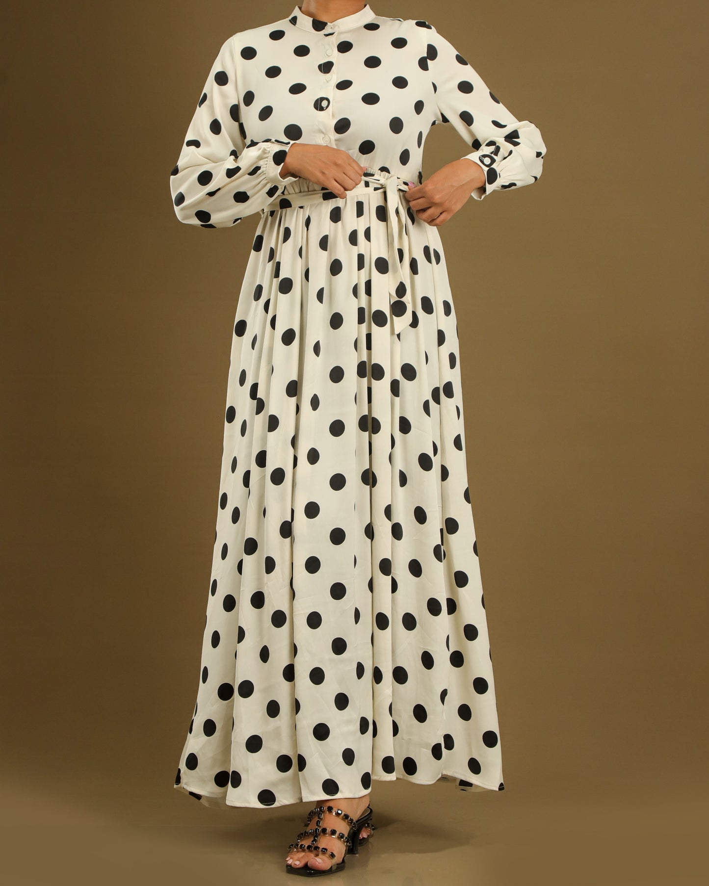 Jorry Dotted Long Maxi _White