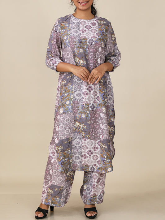 Virelle Lavender Mist Patchwork Co-Ord Set