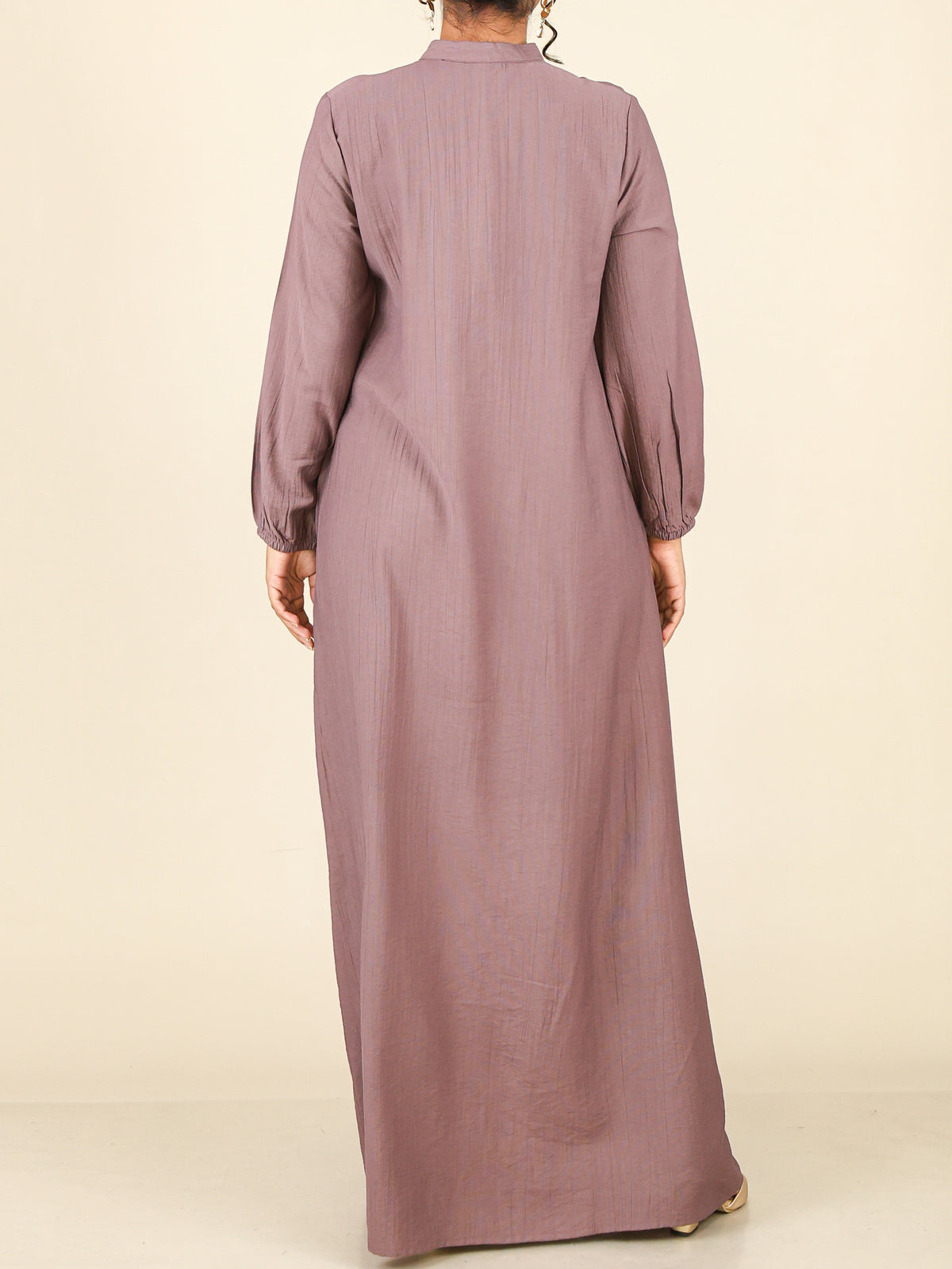 Serene Dusty Mauve Mandarin Maxi