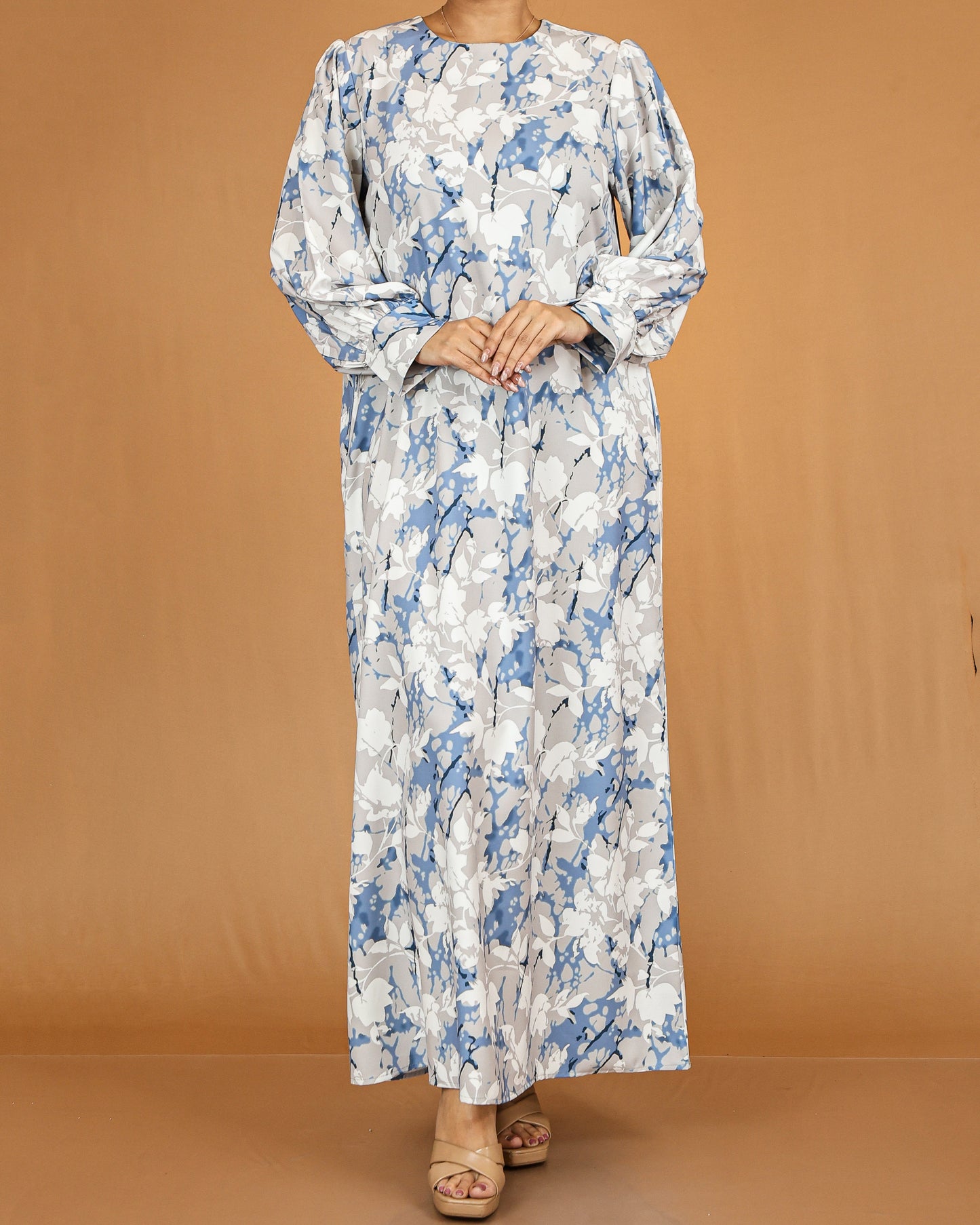 Blue Blossom Modest Abaya