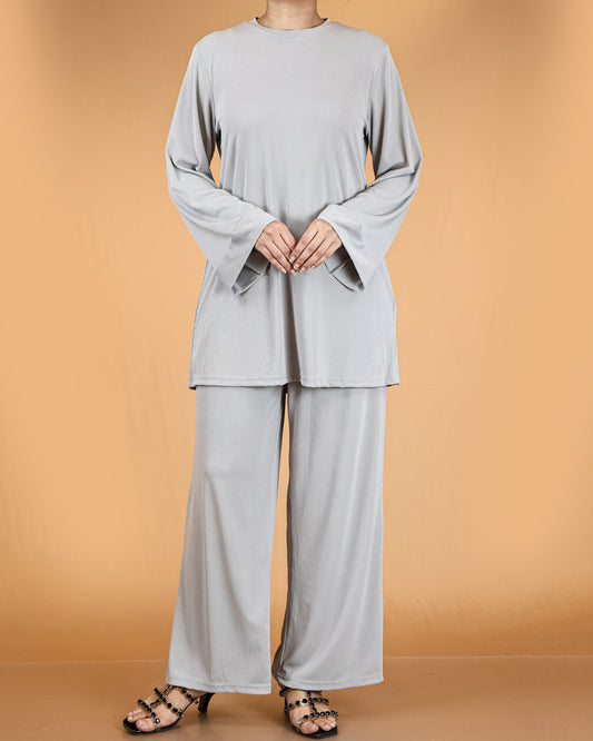 Relaxed Tunic & Wide-Leg Pant Co-ord Set
