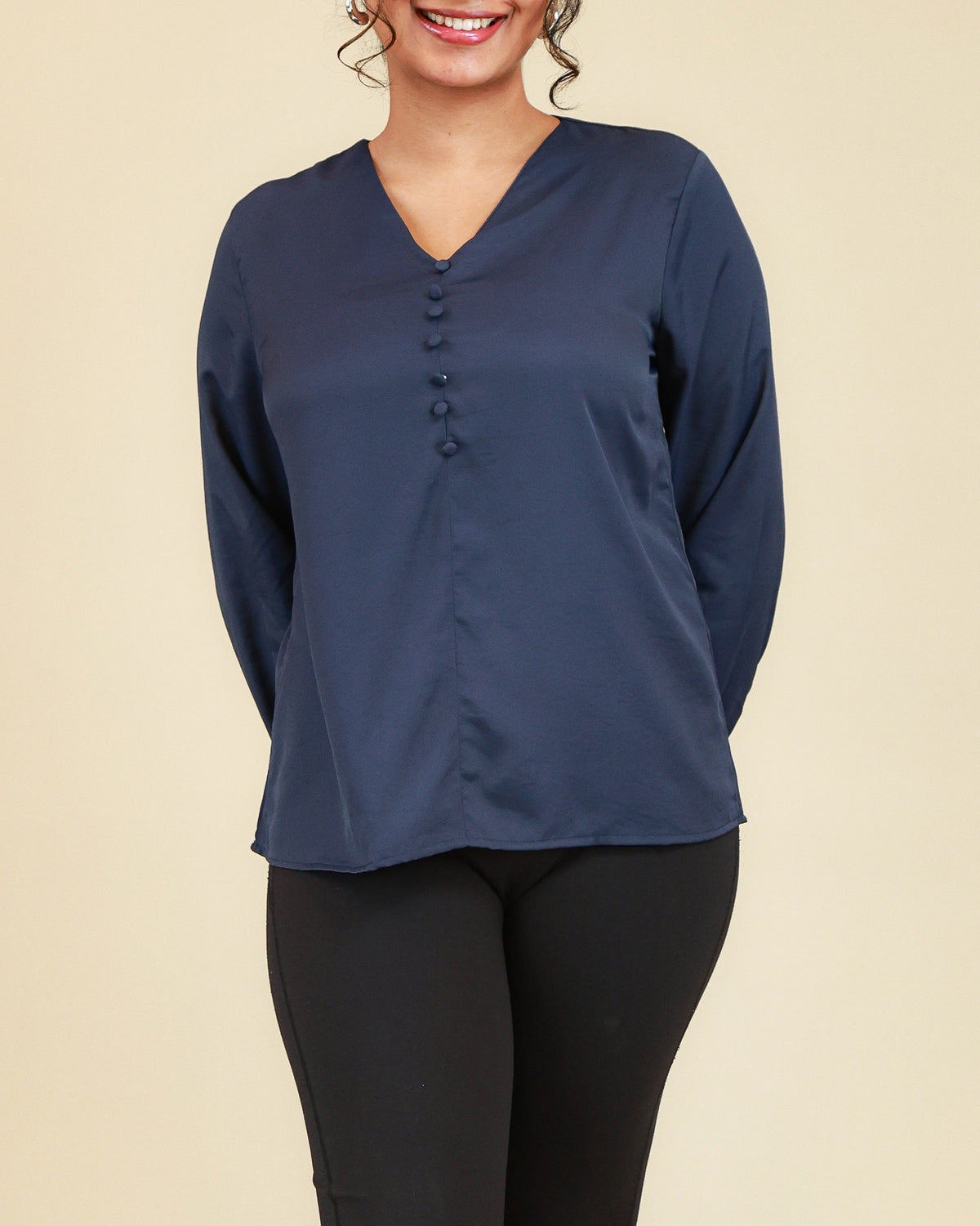 Celeste Navy Blouse