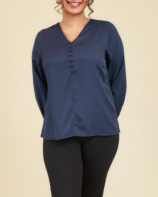 Celeste Navy Blouse