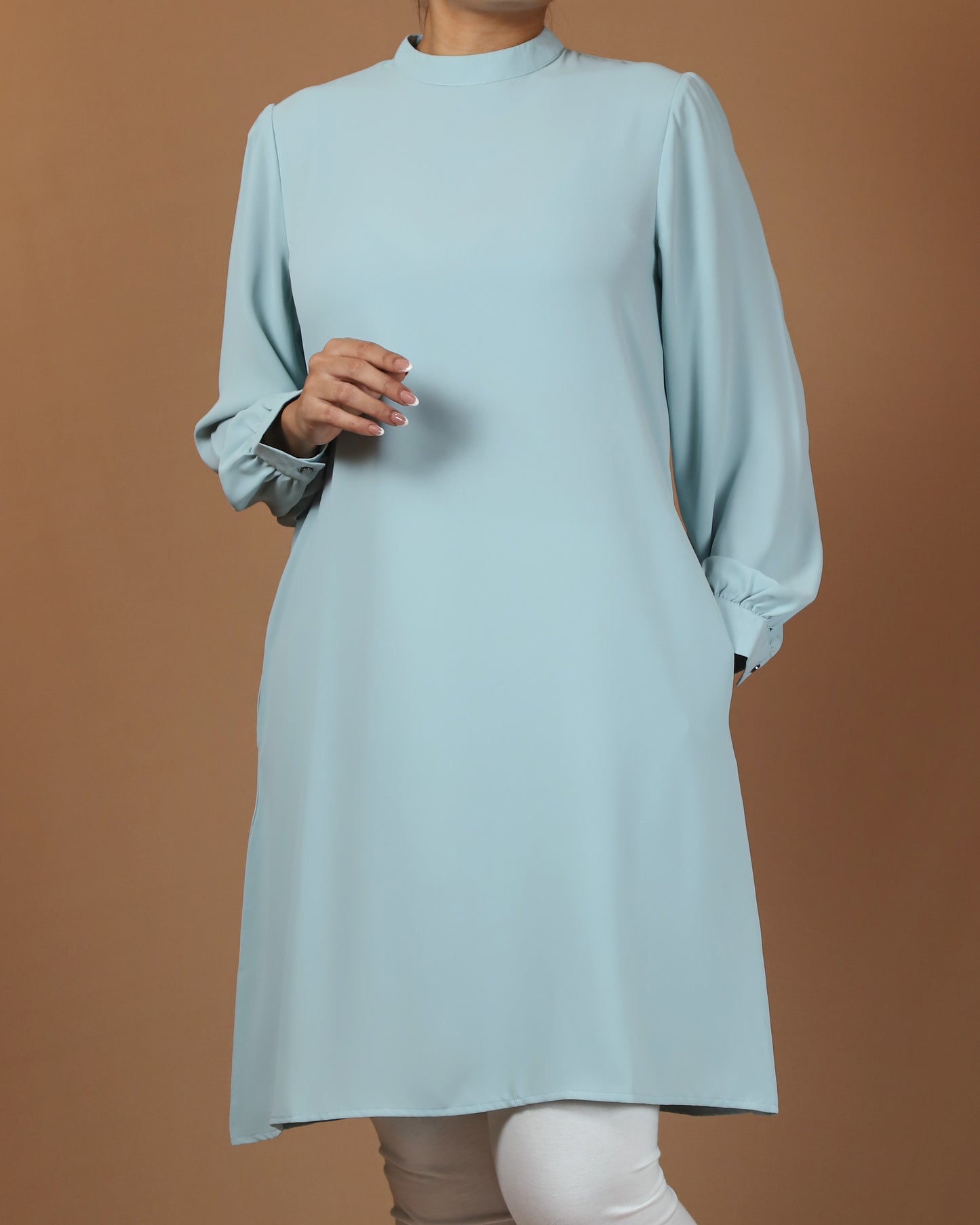 Soft Blue Elegant Modest Tunic