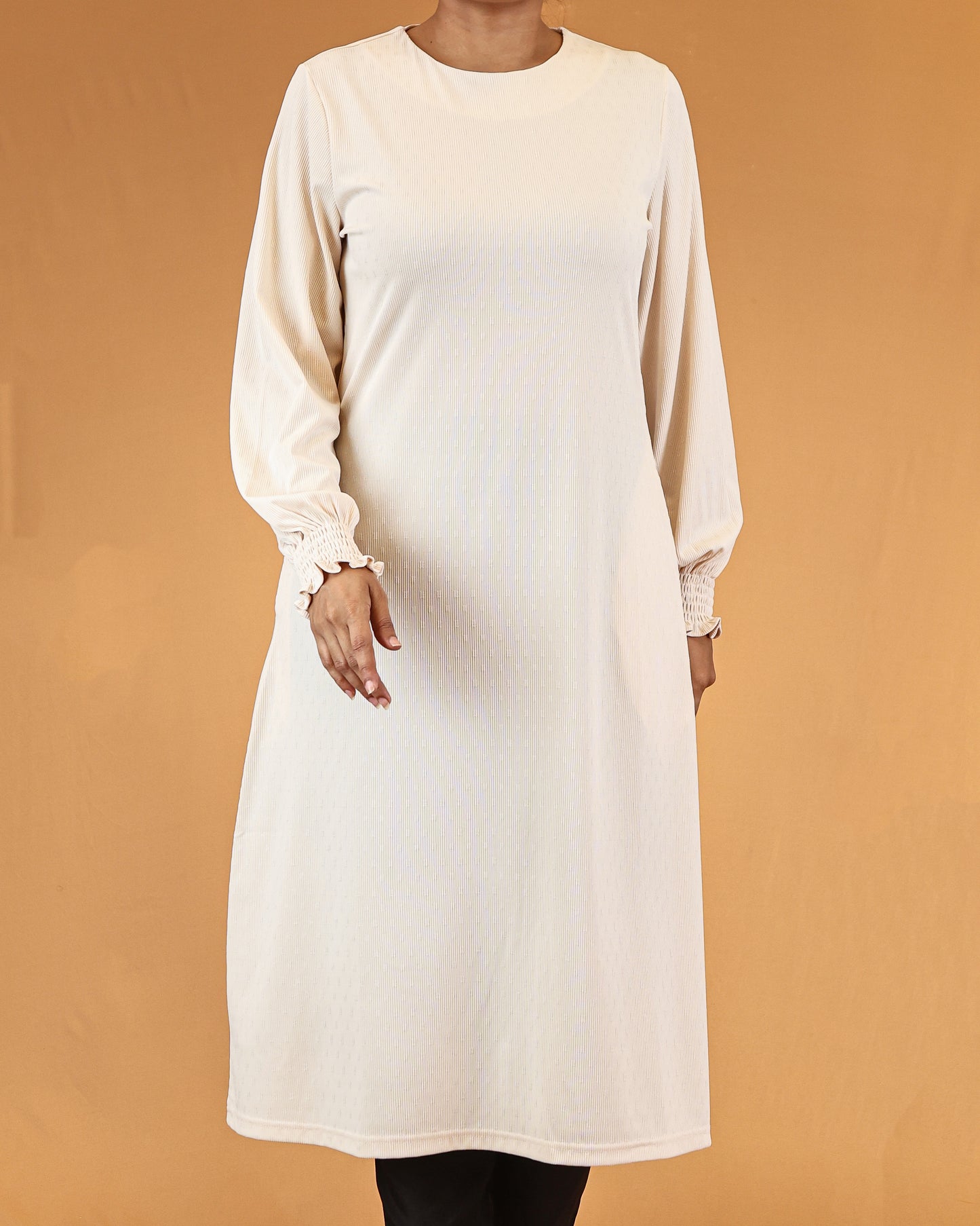 Soft Almond Textured Minimal Top
