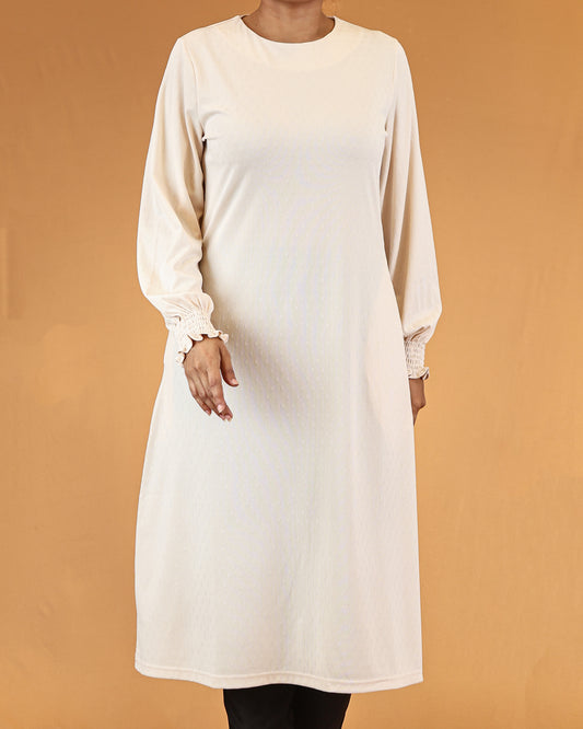 Soft Almond Textured Minimal Top