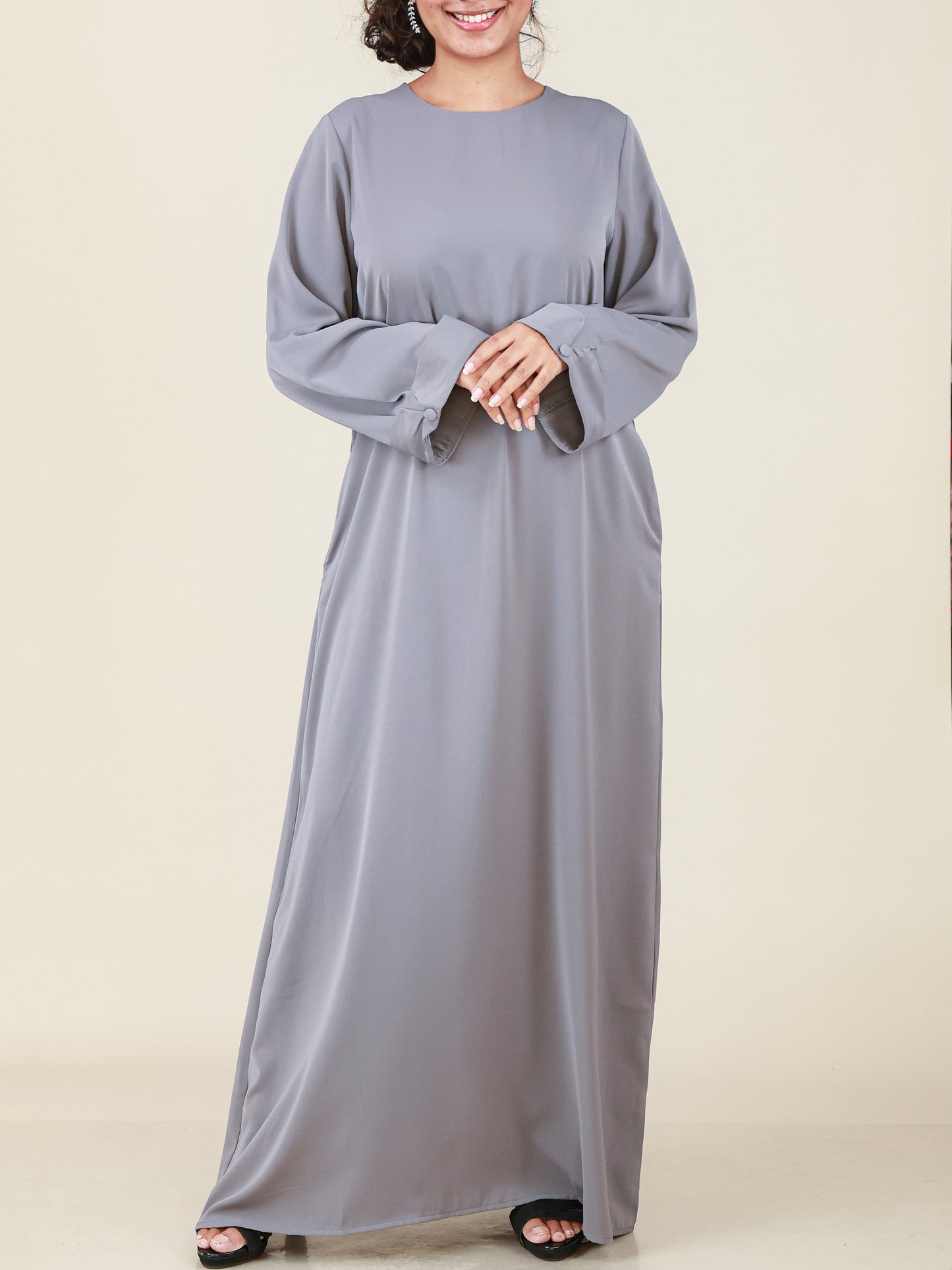 Celeste Dove Grey Abaya