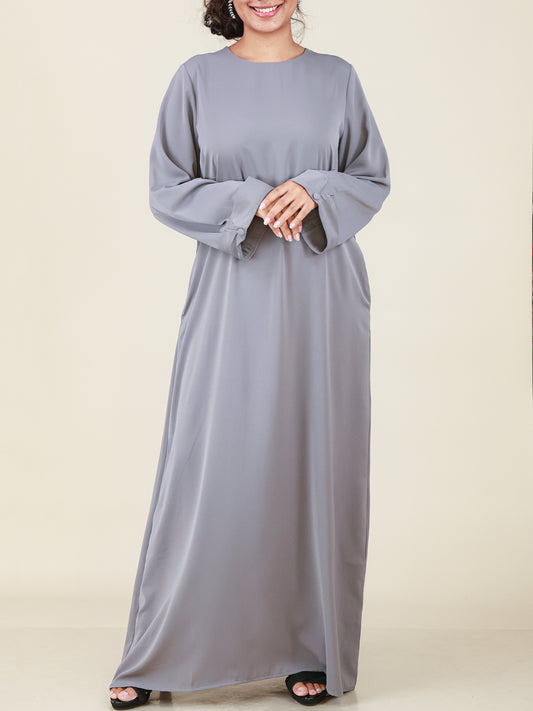 Celeste Dove Grey Abaya