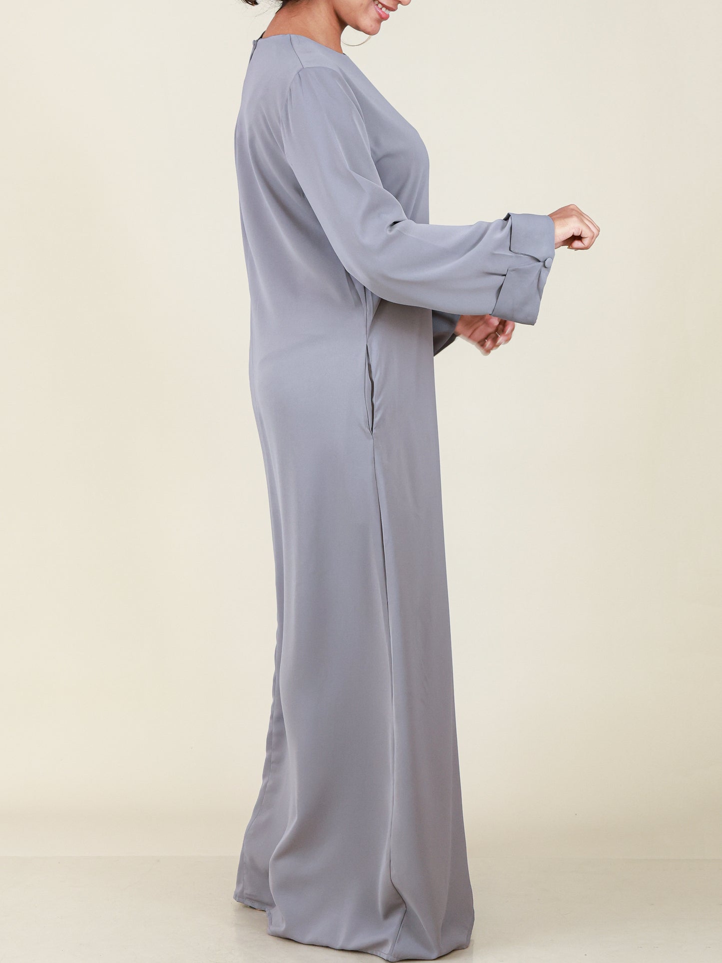 Celeste Dove Grey Abaya