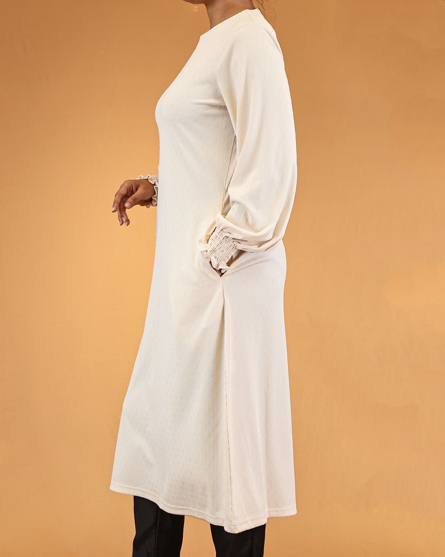 Soft Almond Textured Minimal Top