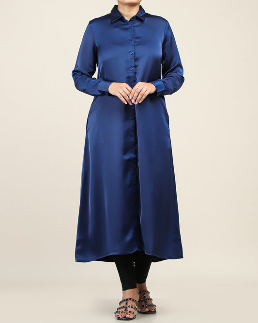 Elegant Long Shirt Top _Royal