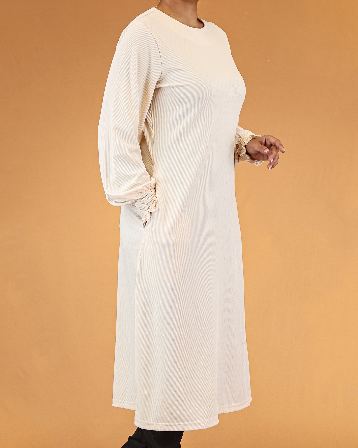 Soft Almond Textured Minimal Top