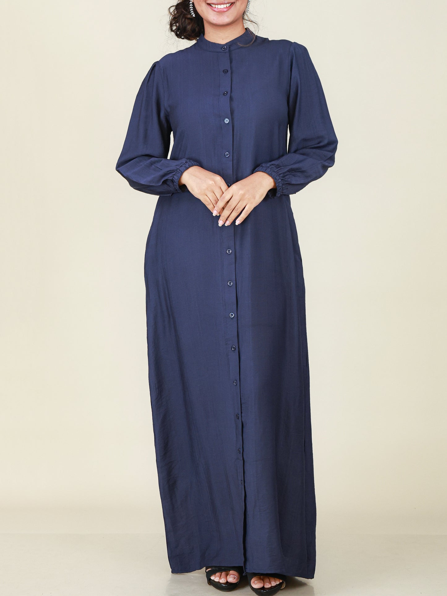 Seraphine Navy Button Maxi