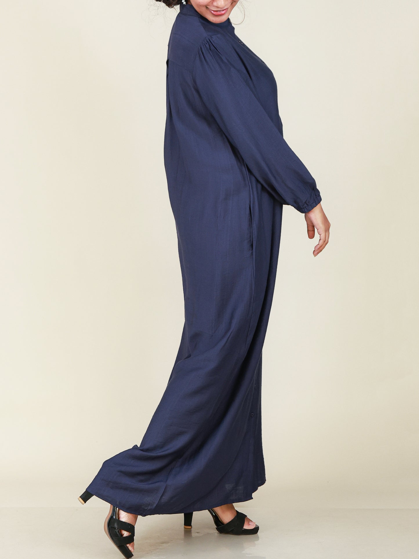 Seraphine Navy Button Maxi