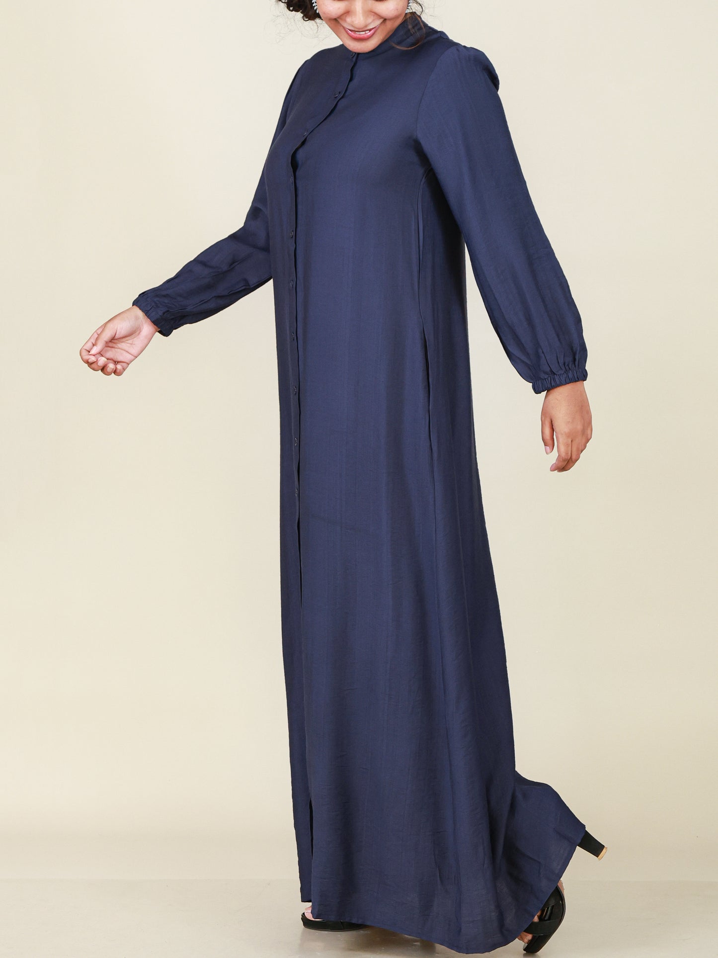 Seraphine Navy Button Maxi