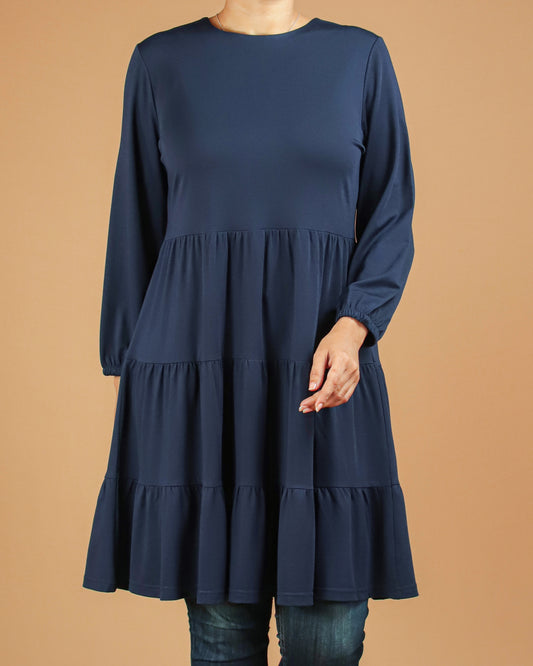 Flared Fit Top – Above Knee Length with Long Sleeves & Wrist Elastic