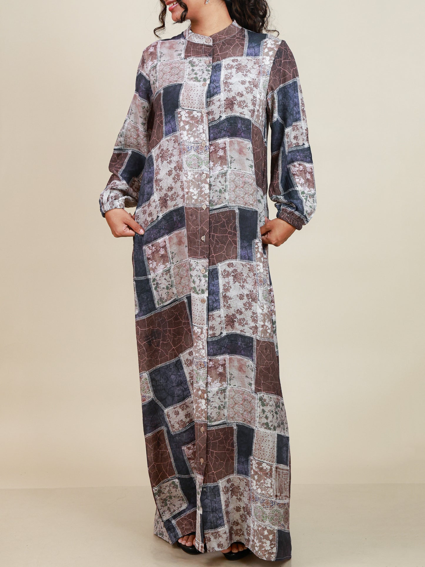 Zarelle Mosaic Print Maxi