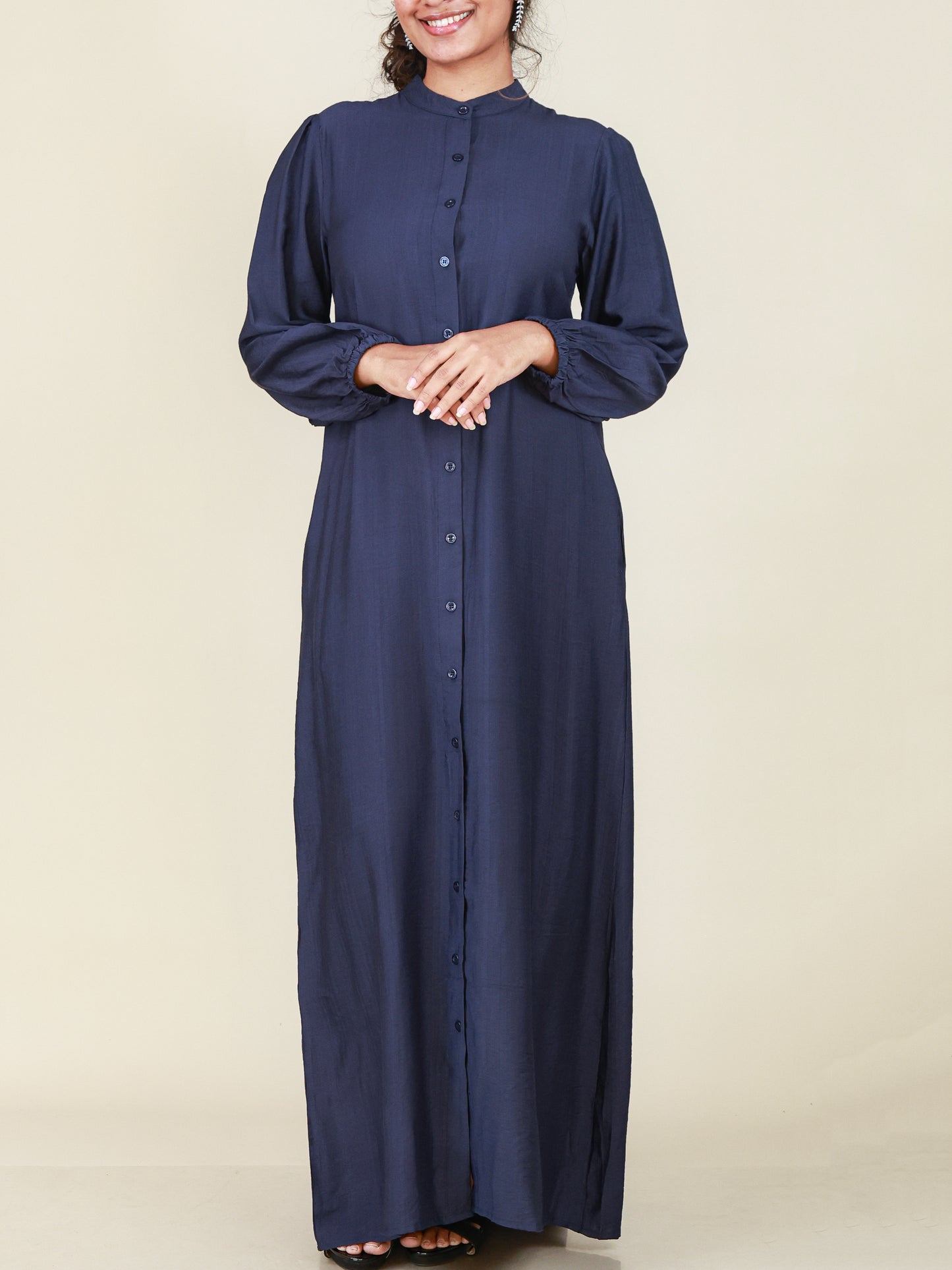 Seraphine Navy Button Maxi