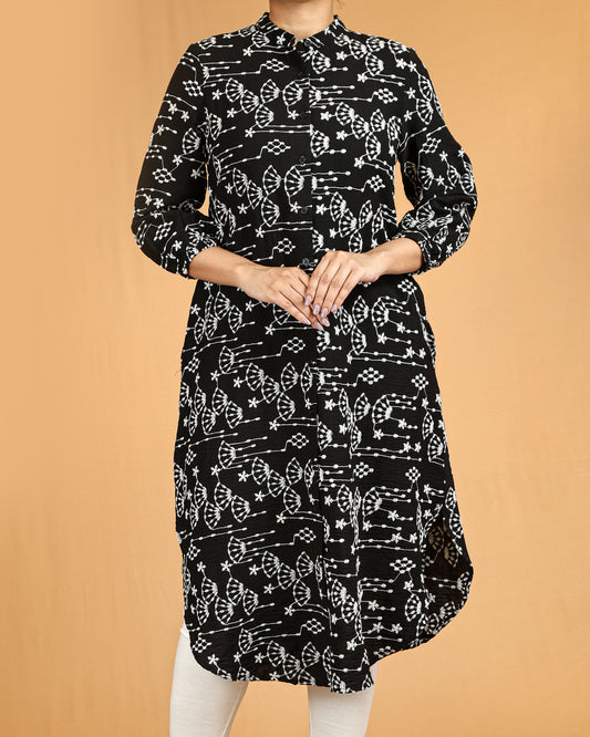 A-Line  long top with pockets