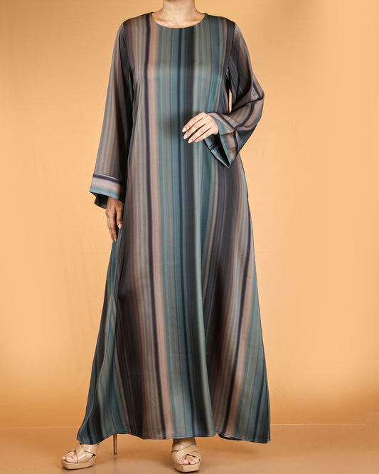 Elegant Striped Flow Maxi Dress