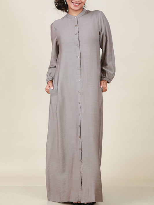 Seraphine Taupe Button Maxi