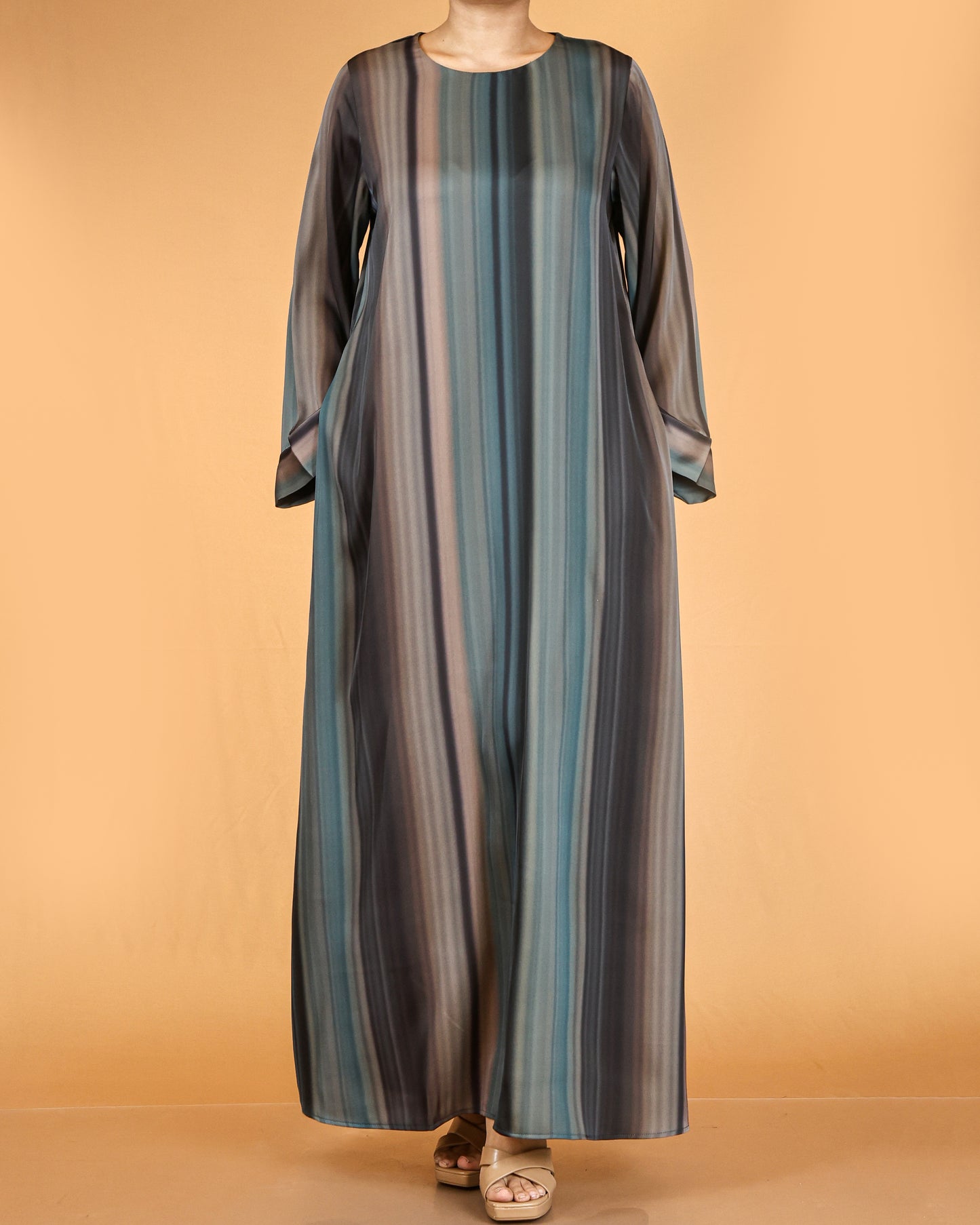 Elegant Striped Flow Maxi Dress