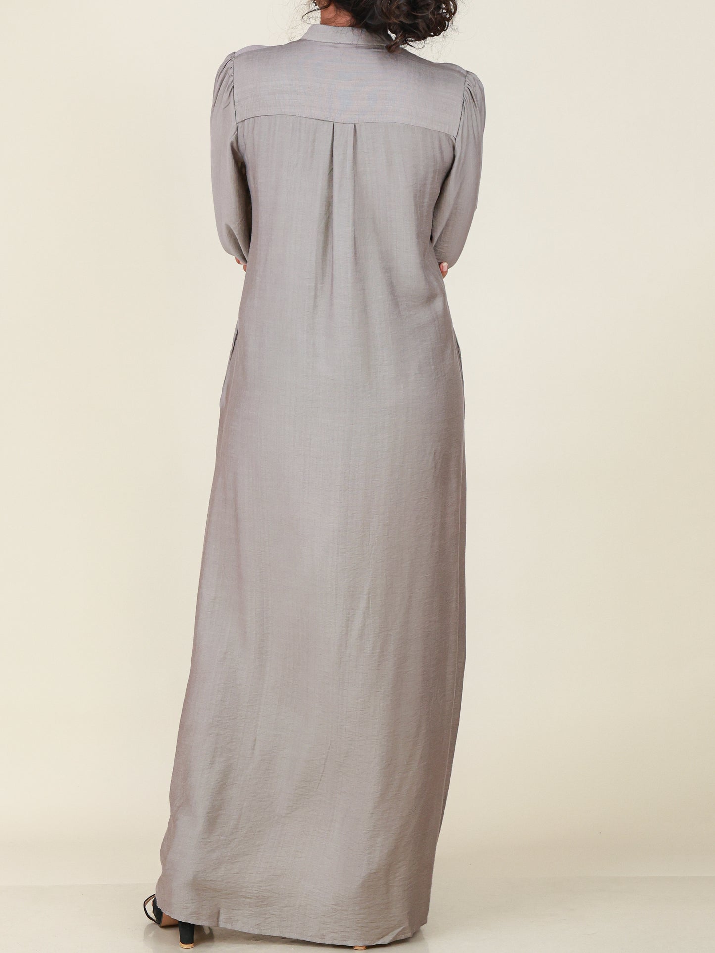 Seraphine Taupe Button Maxi