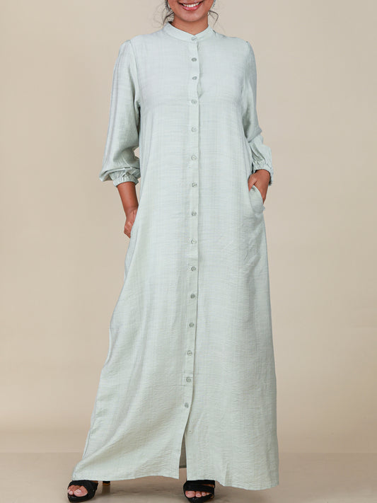 Seraphine Mint Button Maxi