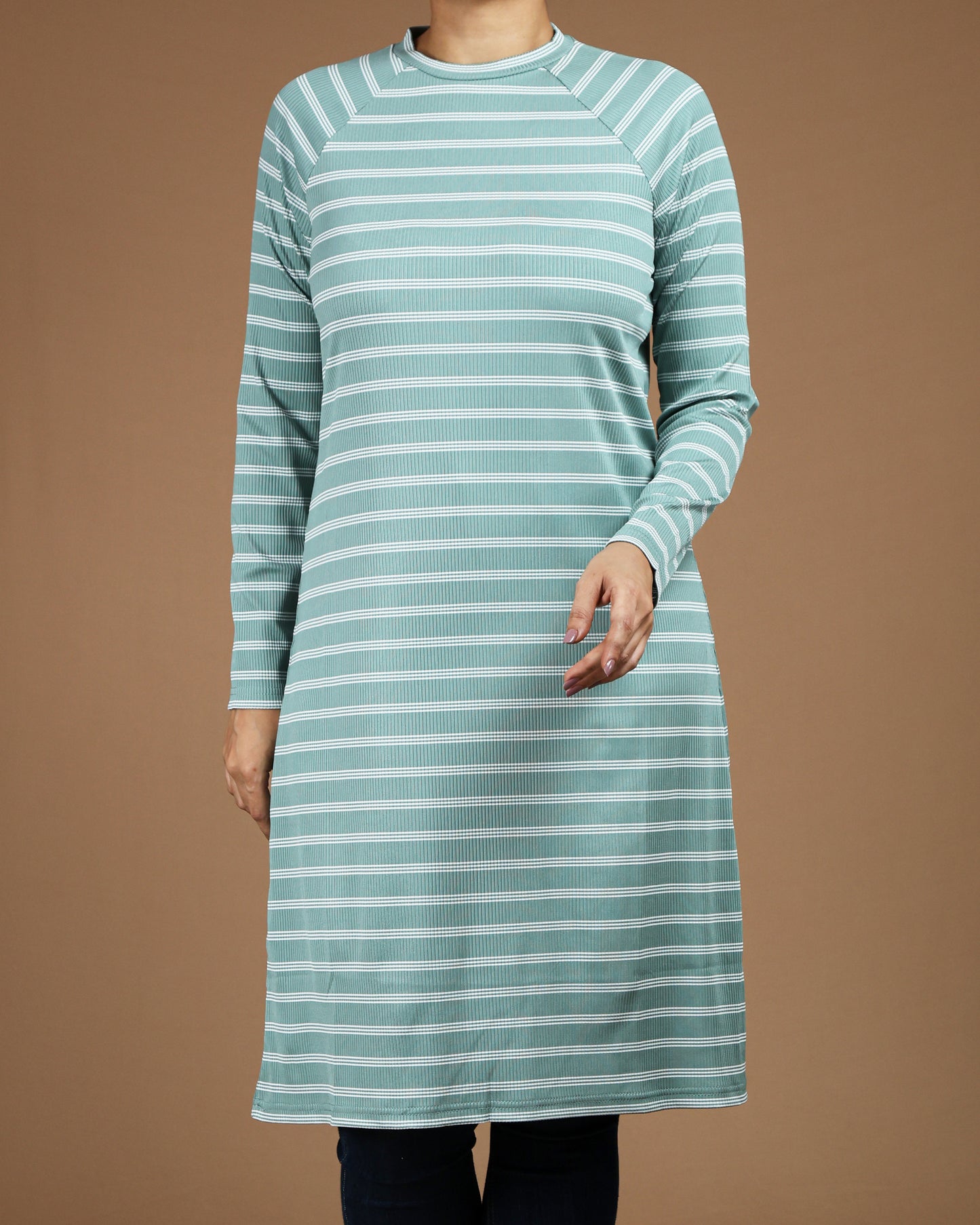 Striped Long Sleeve T-Shirt Tunic