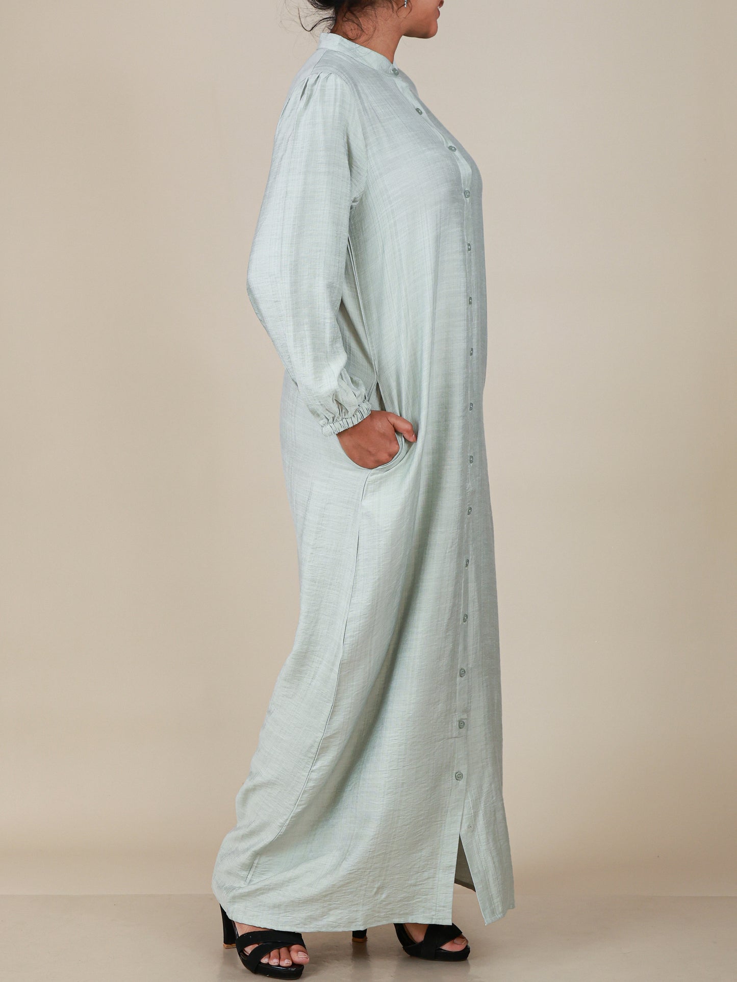 Seraphine Mint Button Maxi