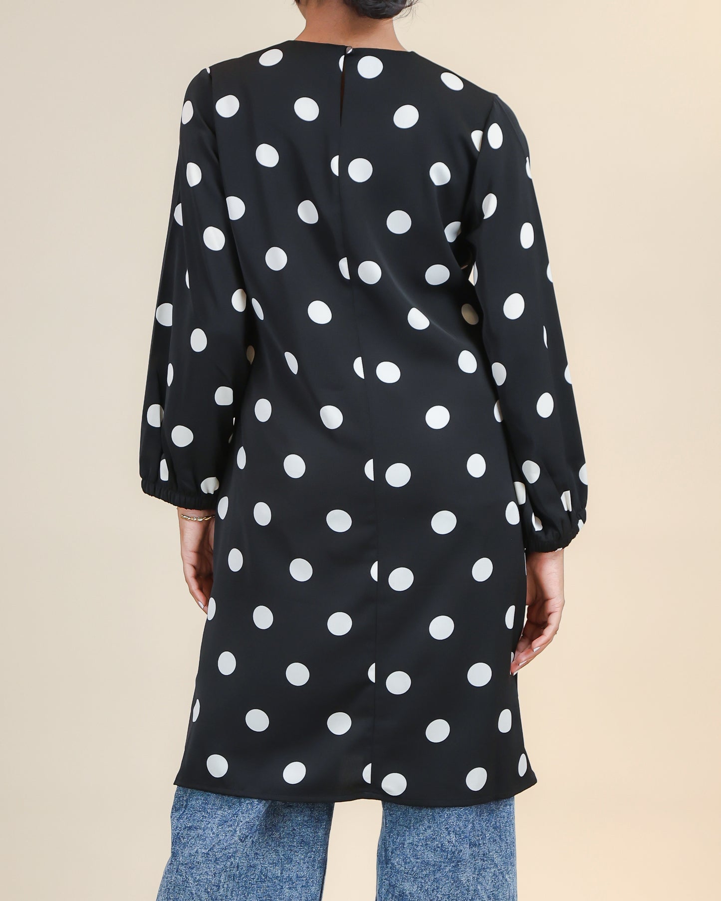 Noir Ivory Polka Dot Top