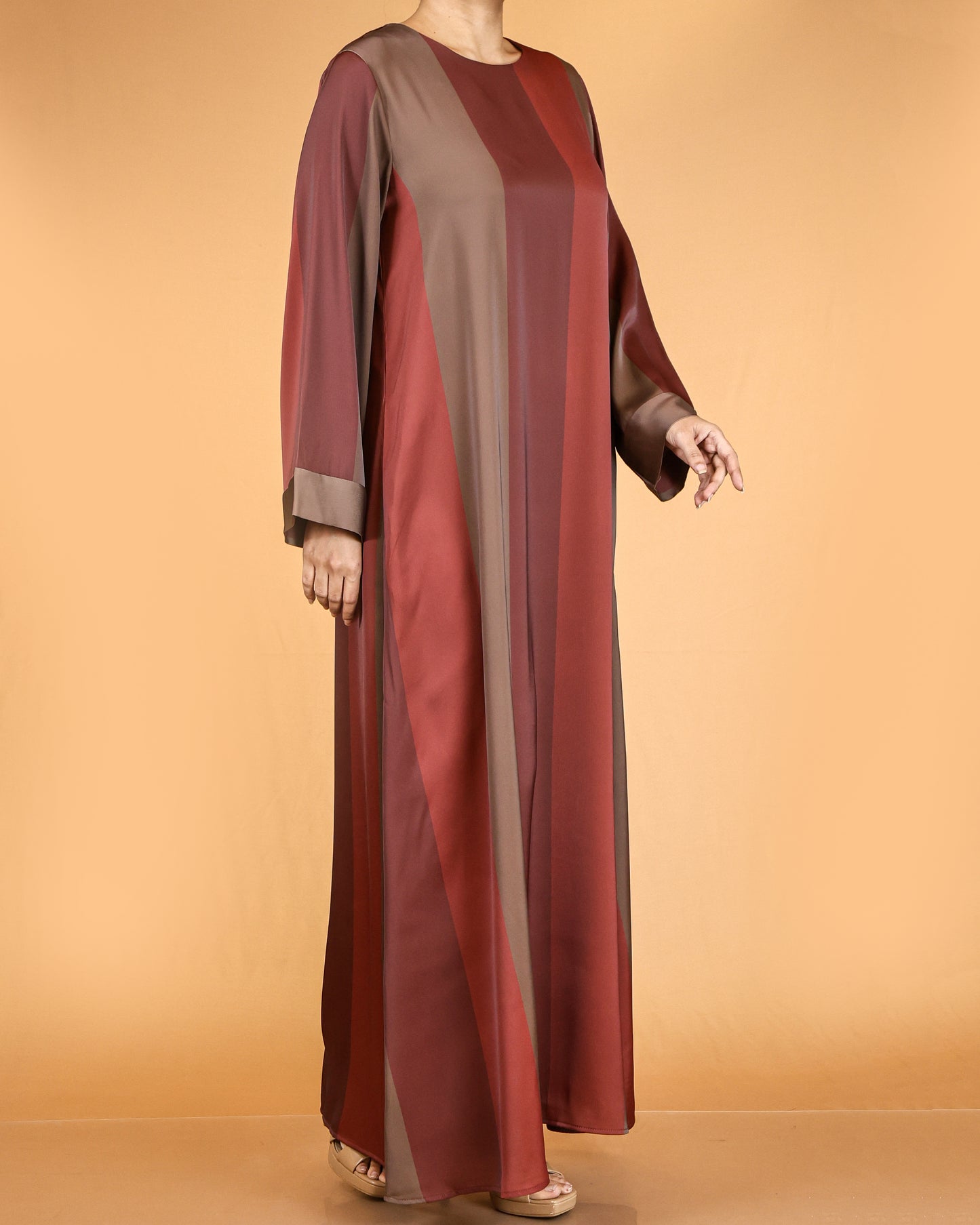 Elegant Striped Flow Maxi Dress