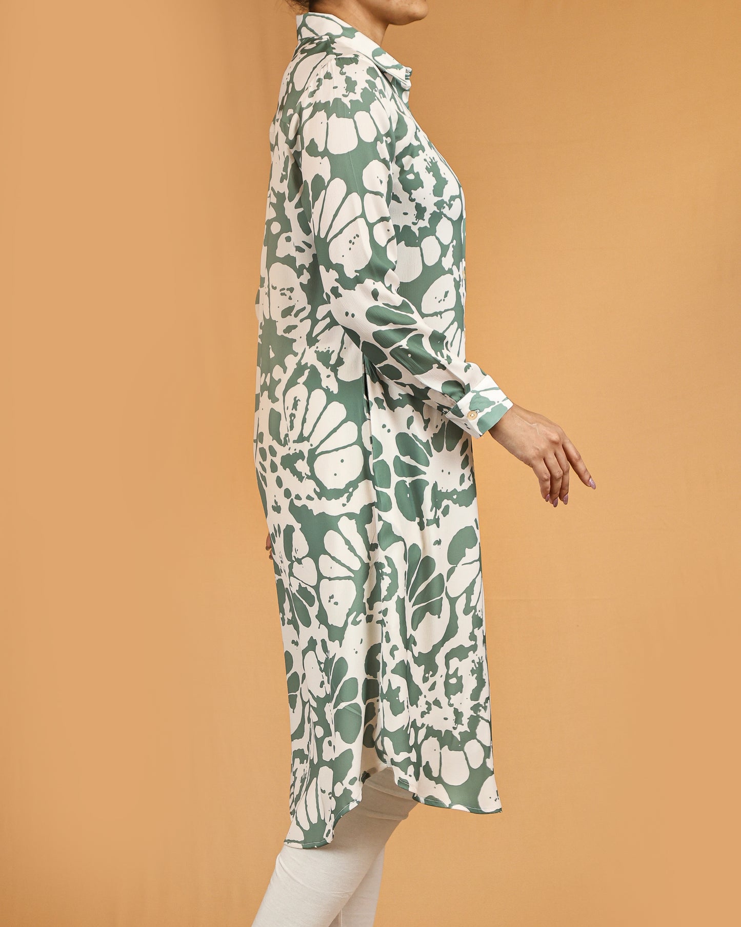 Floral Button-Down Shirt Dress