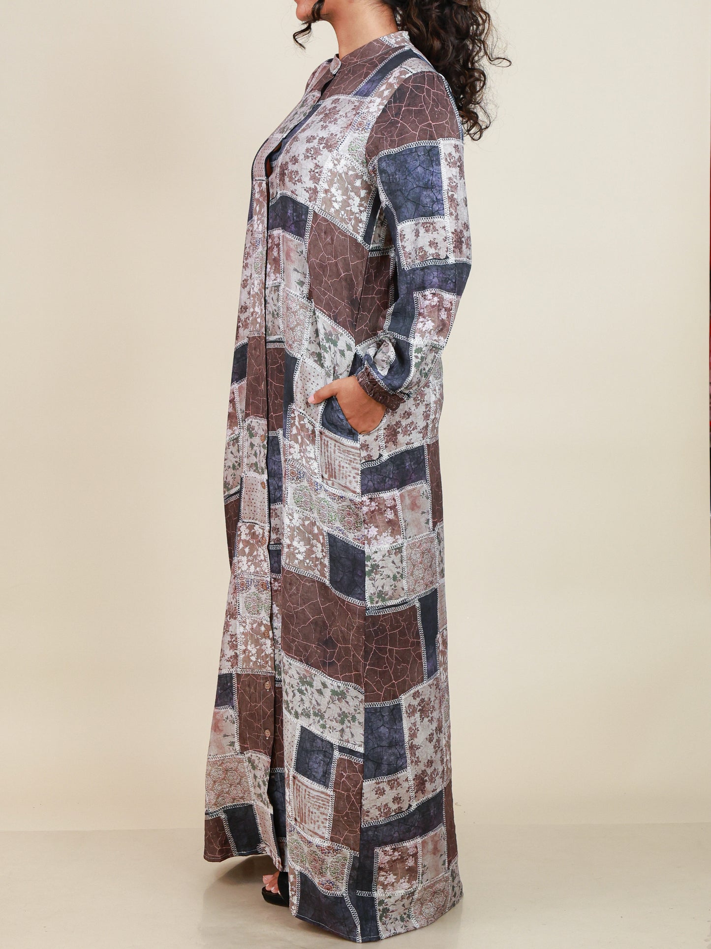 Zarelle Mosaic Print Maxi