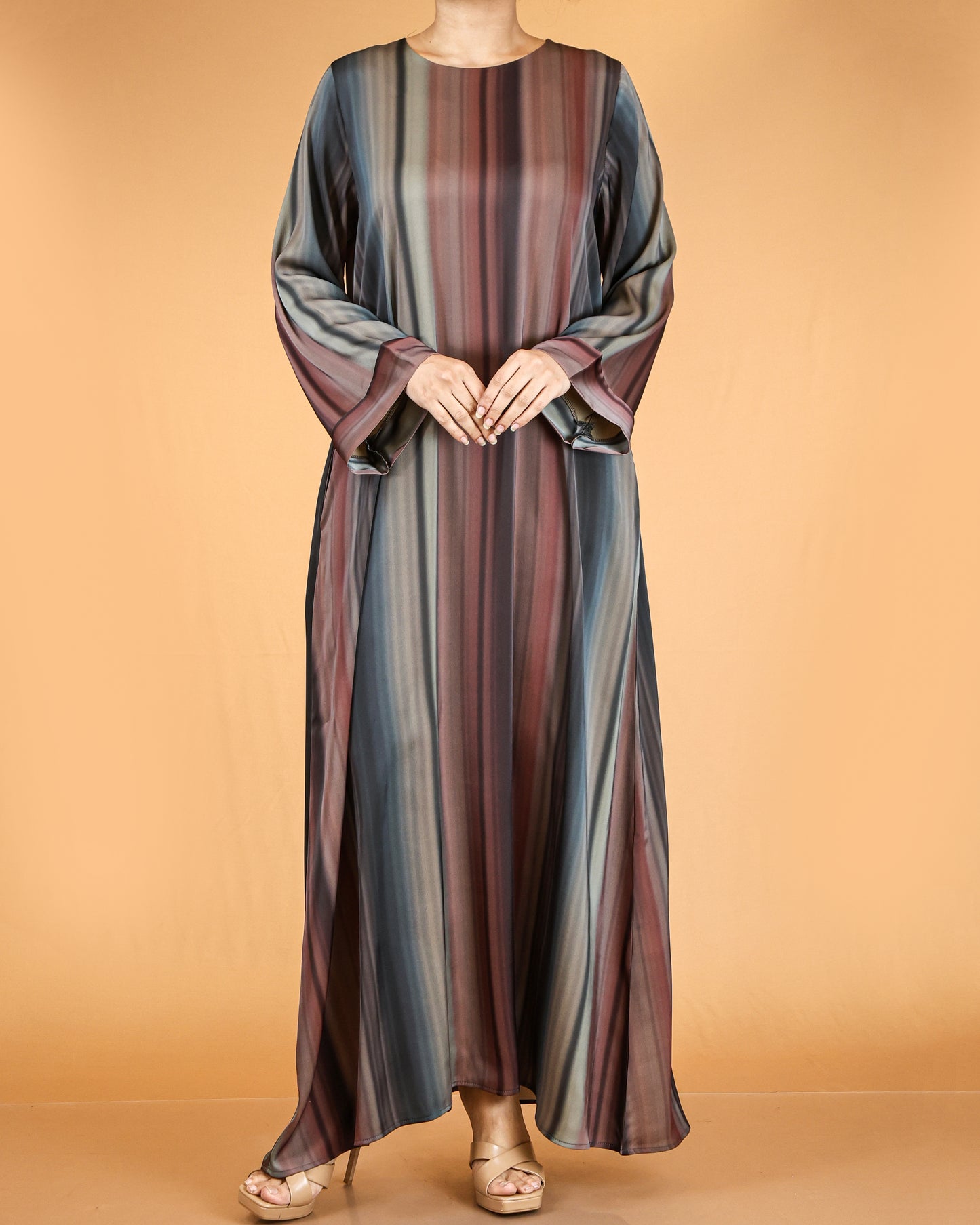 Elegant Striped Flow Maxi Dress