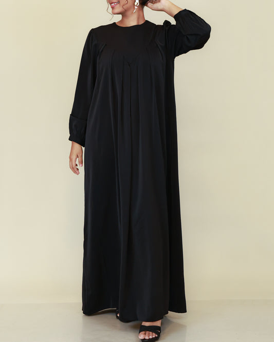 Aurelia Pleated Black Abaya