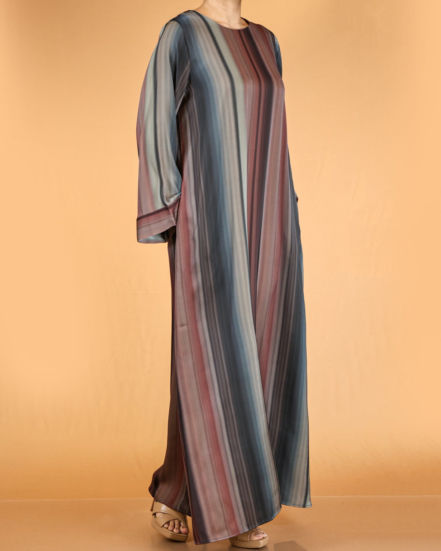 Elegant Striped Flow Maxi Dress
